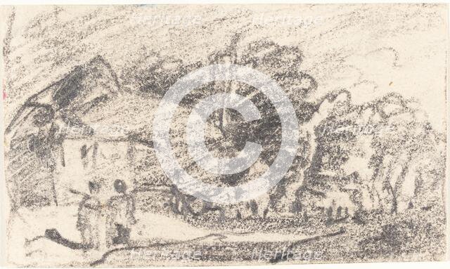 Two Figures on a Country Road. Creator: John Varley I.