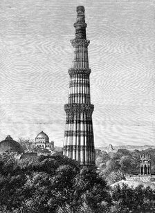 The Tower of Kutar, Delhi, India, 1895. Artist: Unknown