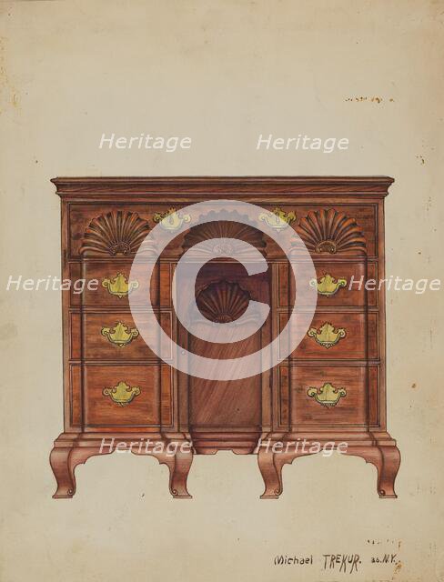 Dressing Table, 1936. Creator: Michael Trekur.