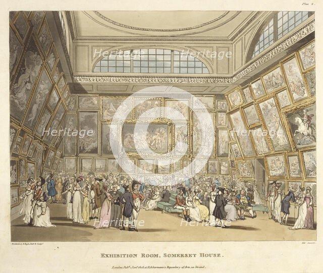 Exhibition Room, Somerset House, 1 January 1808. Creator: John Hill.