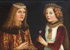 Wedding portrait of Ladislaus the Posthumous (1440-1457) and Magdalena of Valois (1443-1495). Artist: Anonymous 