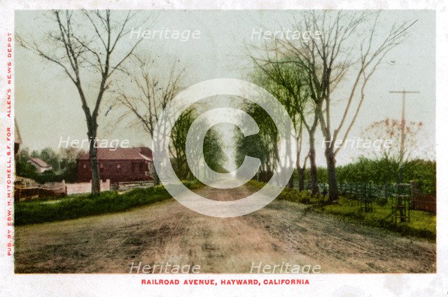 Railroad Avenue, Hayward, California, 1905. Artist: Unknown