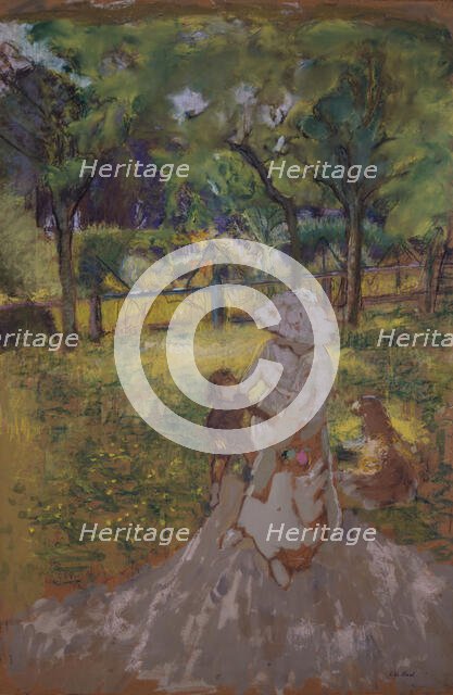 Mere et Enfant au Jardin (Matin Dans Le Verger), 1909-1911. Creator: Edouard Vuillard.