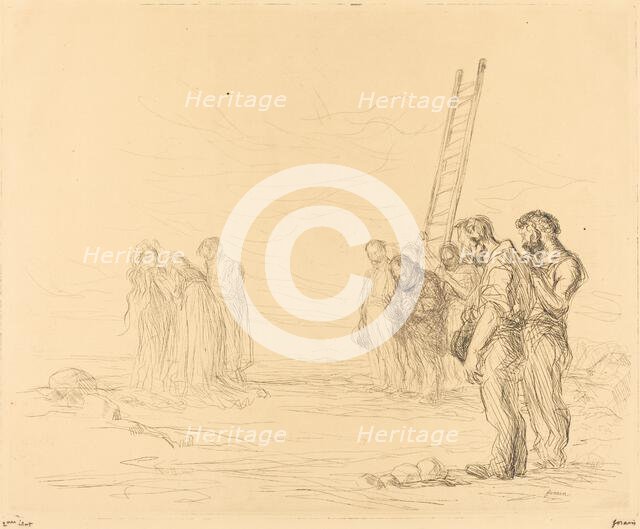 Calvary (first plate), 1902. Creator: Jean Louis Forain.