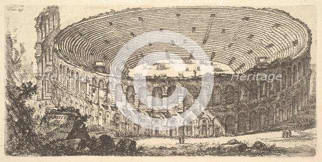 Plate 25: Amphitheater of Verona (Anfiteatro di Verona), ca. 1748. Creator: Giovanni Battista Piranesi.