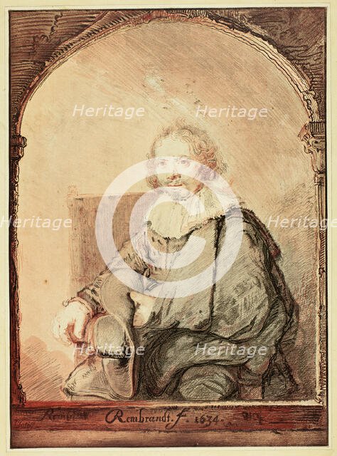 Portrait of a Man in an Arm Chair..., published 1821. Creator: Christian Josi.