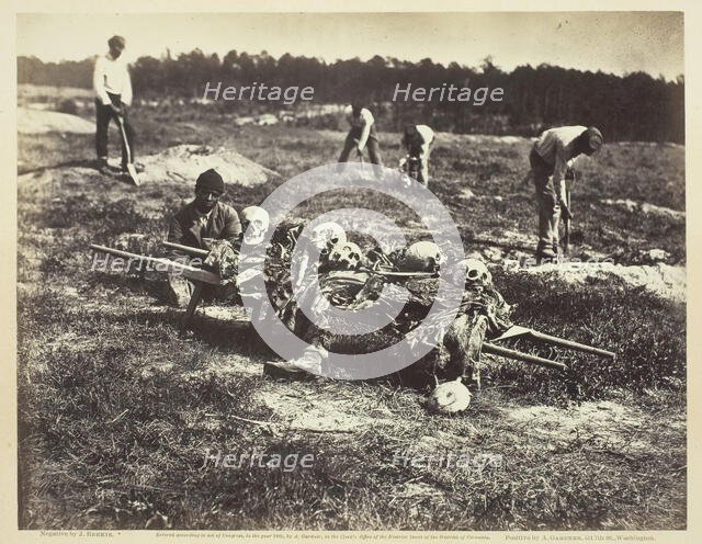 A Burial Party, Cold Harbor, Virginia, April 1865. Creator: John Reekie.