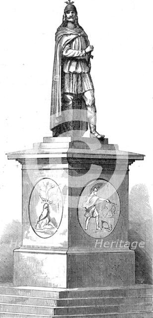 Monument to King Harold Haarfager, at Christiania, 1872. Creator: Unknown.