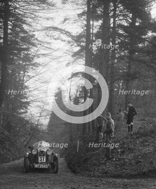 Salmson Sports 2-seater competing in the JCC Half-Day Trial, 1930. Artist: Bill Brunell.