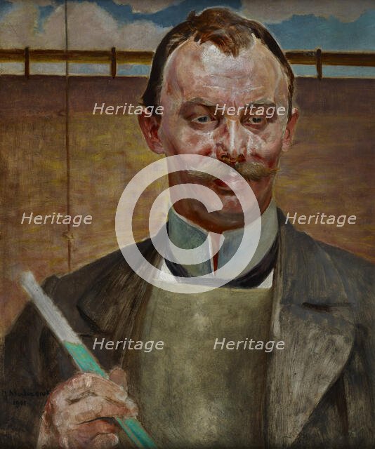 Portrait of Alfred Stepek, 1901. Creator: Jacek Malczewski.