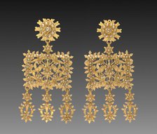 Pair of Earrings, 1700s - 1800s. Creator: Unknown.