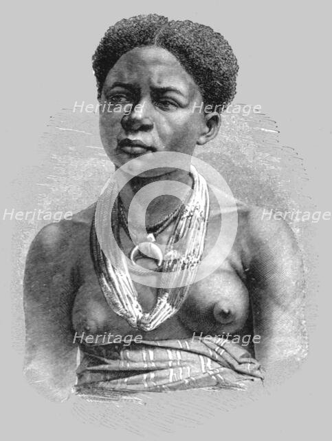 ''Akera, a young girl of the Gaboon; The Gaboon.', 1875. Creator: Unknown.