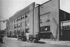 Exterior of kiln and mill building, West End Plant, Fisher Body Company, Detroit, Michigan, 1923. Artist: Unknown.