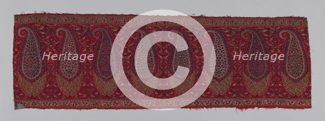 Shawl Border (Pallu), Kashmir, c. 1820. Creator: Unknown.