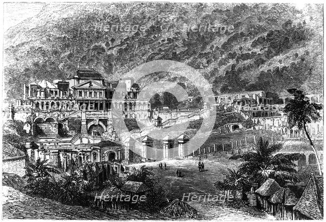 Palace of Sans Souci, Milot, Haiti, 1873.  Artist: Millot