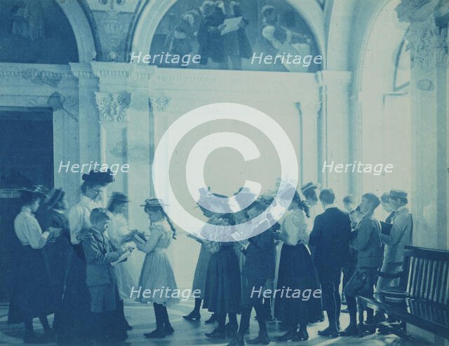 A field trip to the Library of Congress, (1899?). Creator: Frances Benjamin Johnston.
