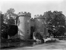 Gatehouse at Whittington Castle, Shropshire, 1935. Artist: Nathaniel Lloyd