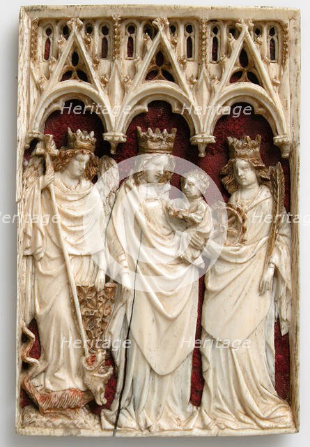 Plaque with Virgin and Child and Saints, Franco-Netherlandish, 15th century (?). Creator: Unknown.