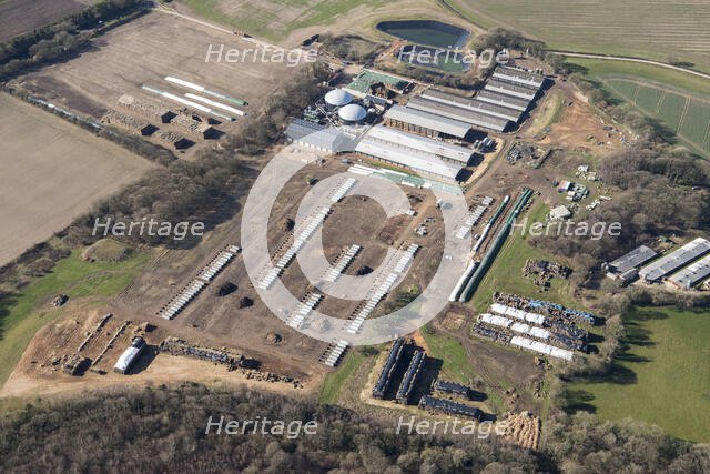 Piggery and anaerobic digestion plant, West Sussex, 2018. Creator: Damian Grady.
