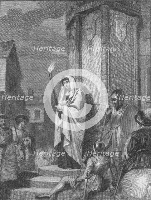 'Eleanor doing penance for witchcraft', 1441, (1789) Artist: Anker Smith.