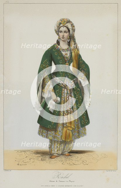 Élisa Rachel as Roxane in Bajazet by Racine, 1838. Artist: Devéria, Achille (1800-1857)