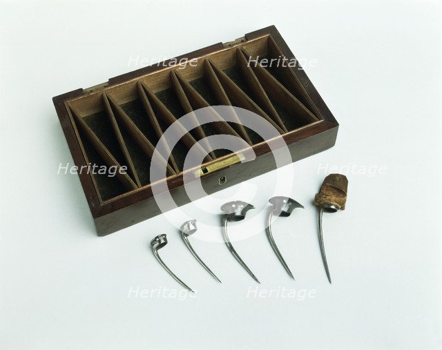 Spurs for cockfighting, 18th century. Artist: Unknown