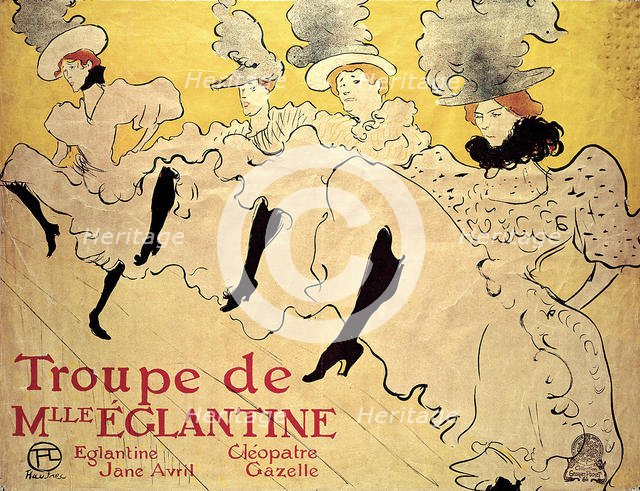 La Troupe de Mademoiselle Eglantine, 1895., 1895. Creator: Henri de Toulouse-Lautrec.