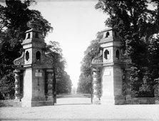 Ornately carved piers of the Hensington gate, Blenheim Palace, Woodstock, Oxfordshire, c1860-c1922. Artist: Henry Taunt