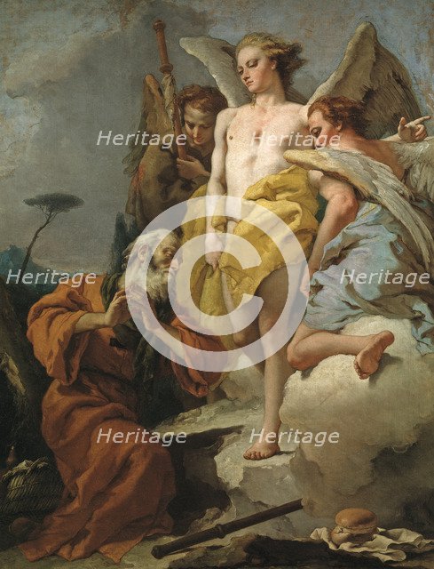 Abraham and the Three Angels, ca 1770. Artist: Tiepolo, Giandomenico (1727-1804)
