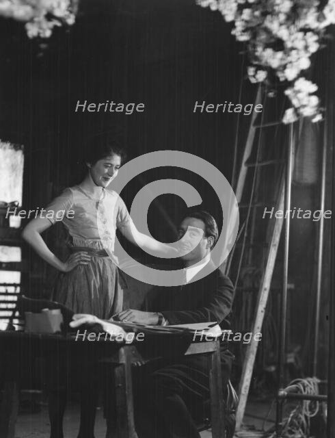 Boleslavsky, N., Mr., and unidentified woman, portrait photograph, 1928 Creator: Arnold Genthe.