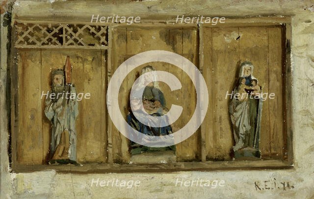 Finström church altar cabinet, 1871. Creator: Karl Emanuel Jansson.