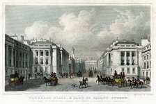 Waterloo Place and part of Regent Street, Westminster, London, 1828.Artist: William Tombleson