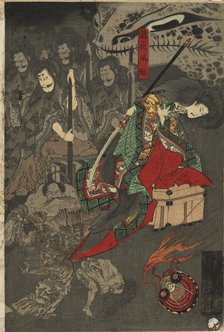 Night Parade of One Hundred Demons at the Soma Palace, 1893. Artist: Utagawa Yoshiiku.