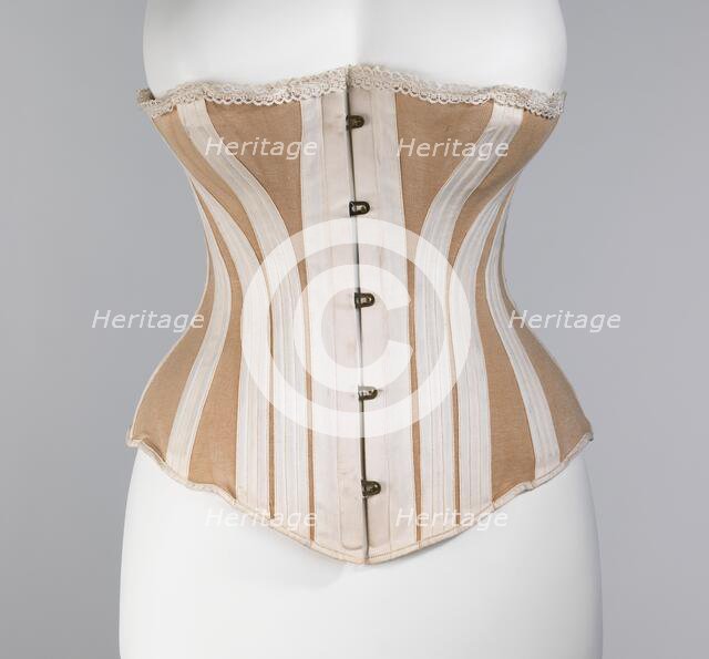 Corset, American, ca. 1885. Creator: Worcester Skirt Company.
