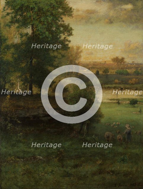 Scene At Durham, An Idyll, 1882-85. Creator: George Inness.