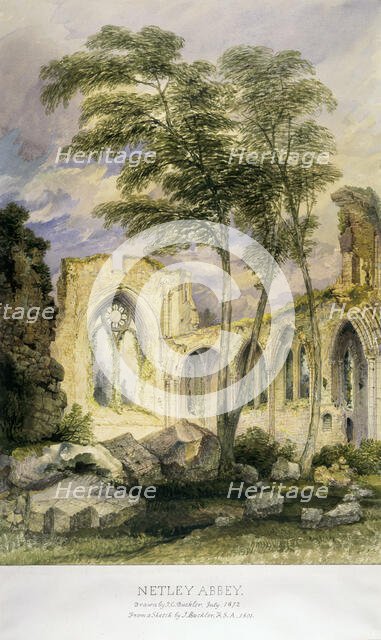 'Netley Abbey', 1872. Creator: John Chessell Buckler.