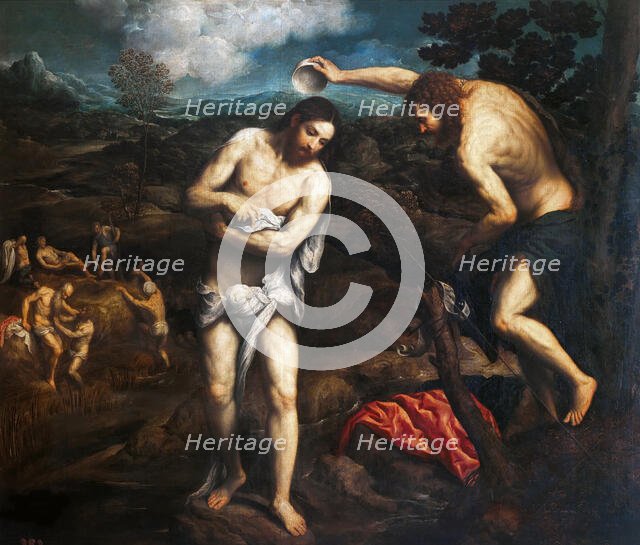 The Baptism of Christ, 1548-1551. Creator: Bordone, Paris (1500-1571).