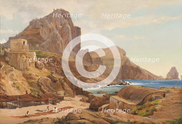 Marina Piccola, Capri, c.1844. Creator: Louis Gurlitt.