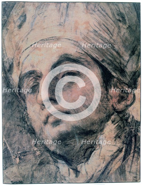 'Portrait Study', c1676-1727. Artist: Giovanni Antonio Pellegrini