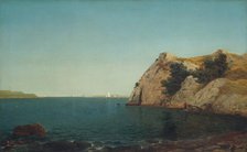 Beacon Rock, Newport Harbor, 1857. Creator: John Frederick Kensett.