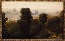 Paris seen from the heights of Belleville, around 1840, current 19th arrondissement. Creator: Unknown.