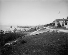 Town from the east end, Mackinac Island, The, between 1880 and 1899. Creator: Unknown.