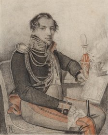 Portrait of Count Pyotr Petrovich Konovnitsyn (1803-1830), Early 1820s. Creator: Hampeln, Carl, von (1794-after 1880).