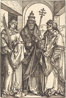 Saints Stephen, Sixtus, and Lawrence, probably c. 1504/1505. Creator: Albrecht Durer.