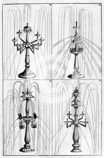 Ornamental fountain design, 1664. Artist: Georg Andreas Bockler