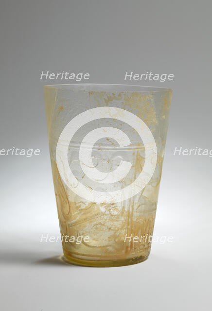 Beaker with Relief Decoration, Iran, 10th century. Creator: Unknown.