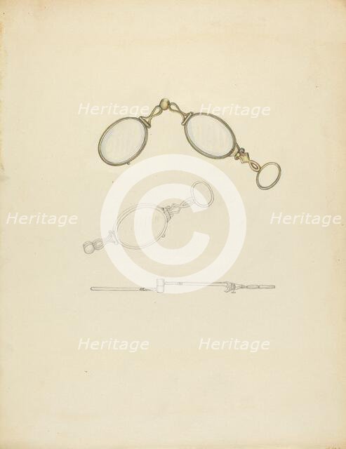 Lorgnette, c. 1940. Creator: Sylvia DeZon.