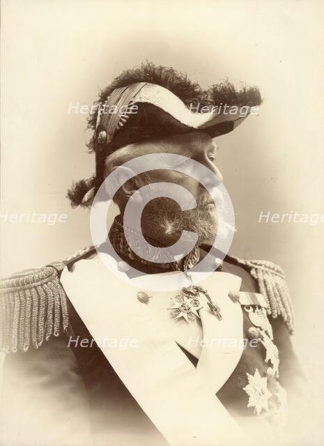 King Oscar II (1829-1907), portrait, 1880-1900. Creator: L Larsson.