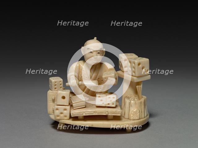 Man with Dice, c 1800s. Creator: Unknown.