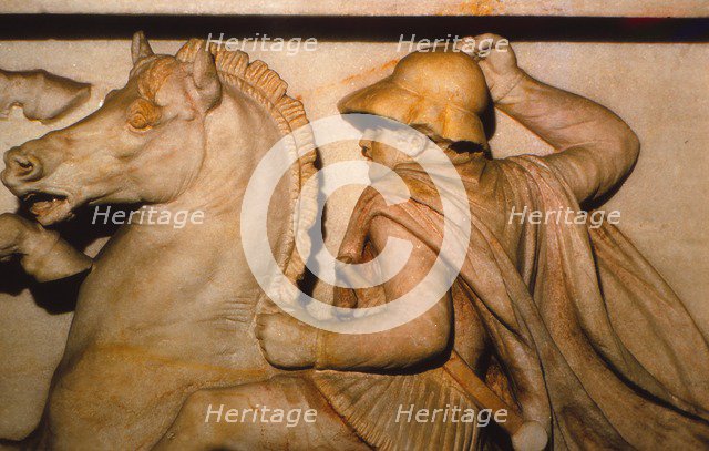 A Macedonian General fighting Persians, 4th century BC. (20th century). Artist: Unknown.